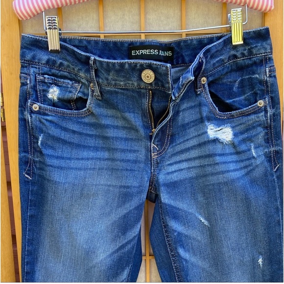 Express Distressed Stella Skinny Low Rise Jean SZ 6S - Picture 11 of 16